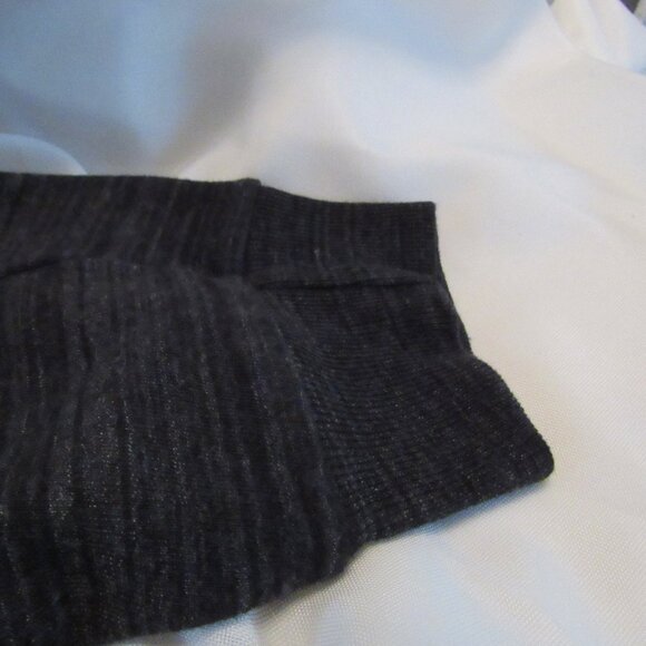 Knickerbocker Gray/Black Full Zip Sweater Fleece Interior Cotton/Poly Blend EUC - Picture 5 of 8